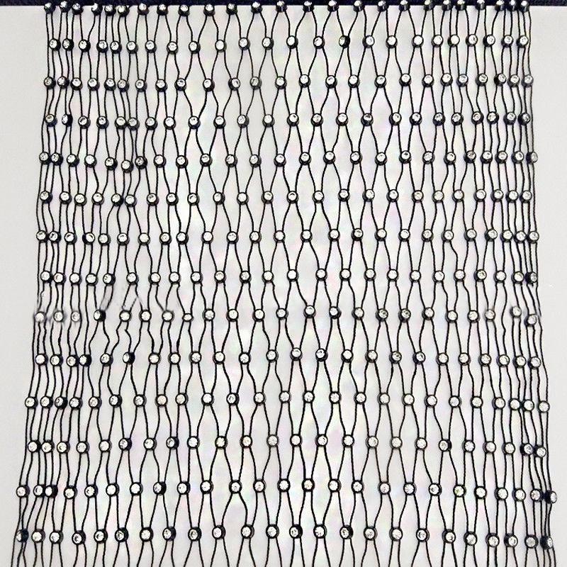 1 Yard Crystal Diamand Fishing Net Fabric Hollow Out Stretchy Mesh Lace Fabric For Sewing  Dress Bag Shoe Garment Material