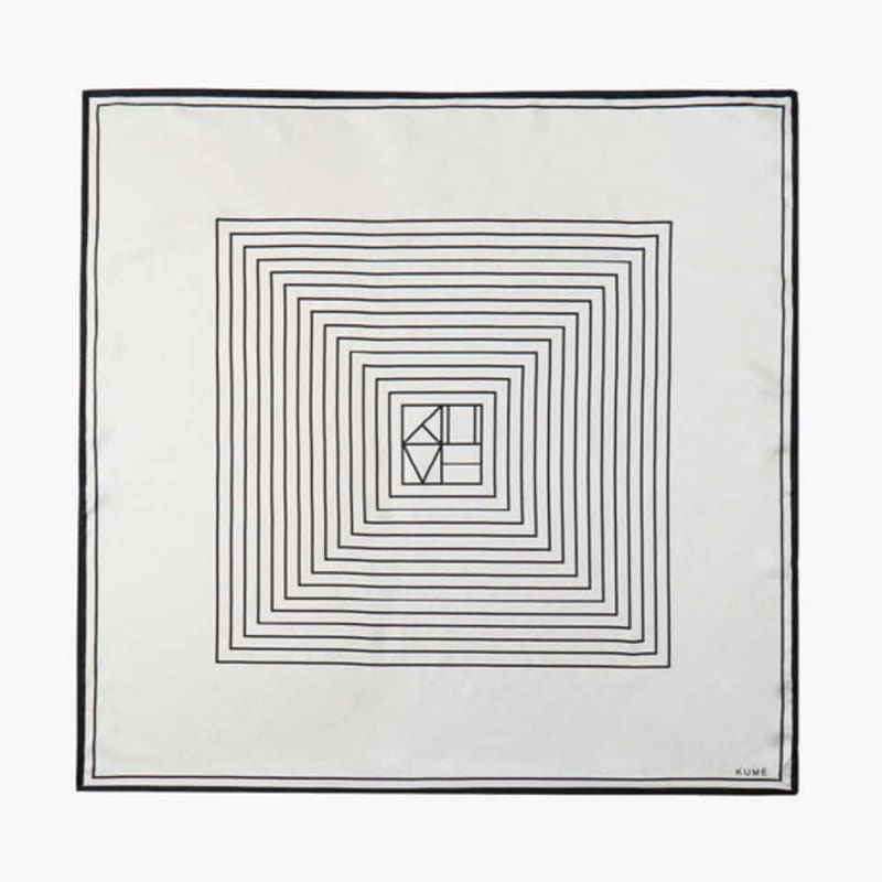 KUME KUME Classic Silk Scarf, Ivory