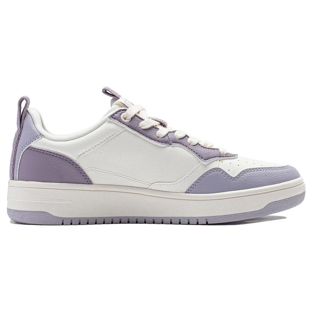 New LINING Star Sugar Skateboard Shoes Women's Low Top Purple/White AGCT472-4