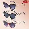 3 Pack Fashion Cat Eye Sunglasses Women Large Frame Stylish Gradient Outdoor Shades Eyewear Punk Unisex Shades UV400 Sunglasses