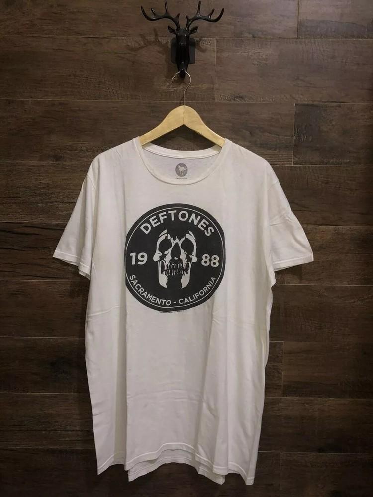 Deftones 1988 Sacramento Tour Basic Style White Cotton T shirt Unisex S-5XL Unisex T-Shirt L