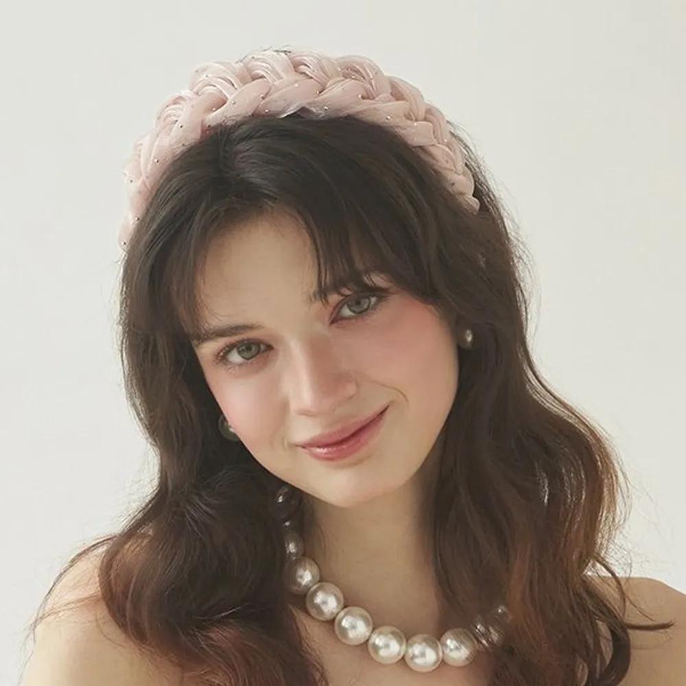 Jeanne Crystal Organza Hairband JP-26-023HB pink