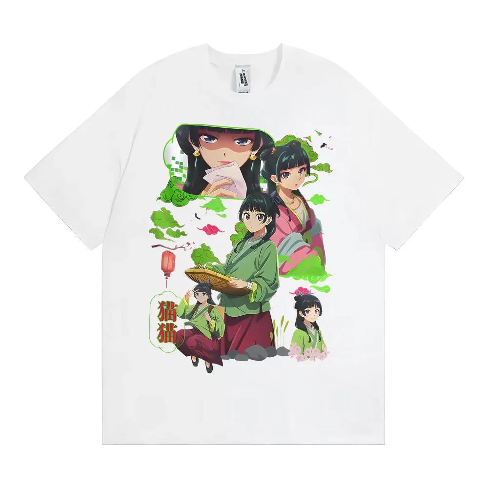 Pharmacist Diary Cute Anime T-shirt for Women Retro Harajuku Short Sleeve T-shirt Casual O-neck Loose Fit T-shirt