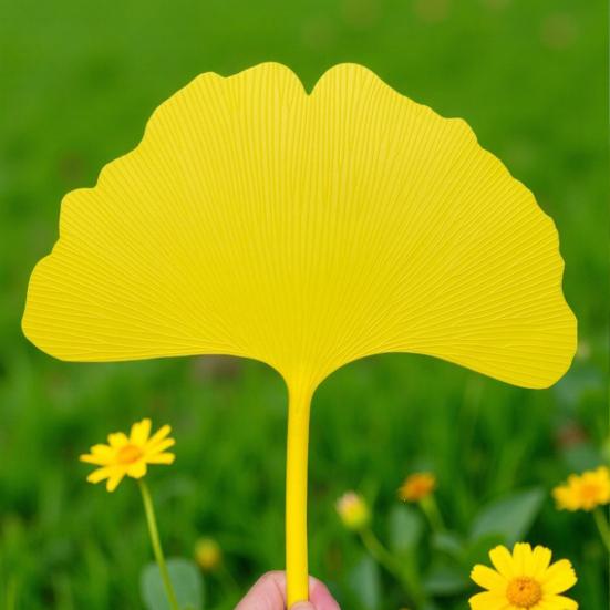 2Pcs Ginkgo Leaf Shape Handheld Fan, Decorative Leaf Hand Fan, Portable Lightweight Summer Cooling Fan, Party Favors for Men Women