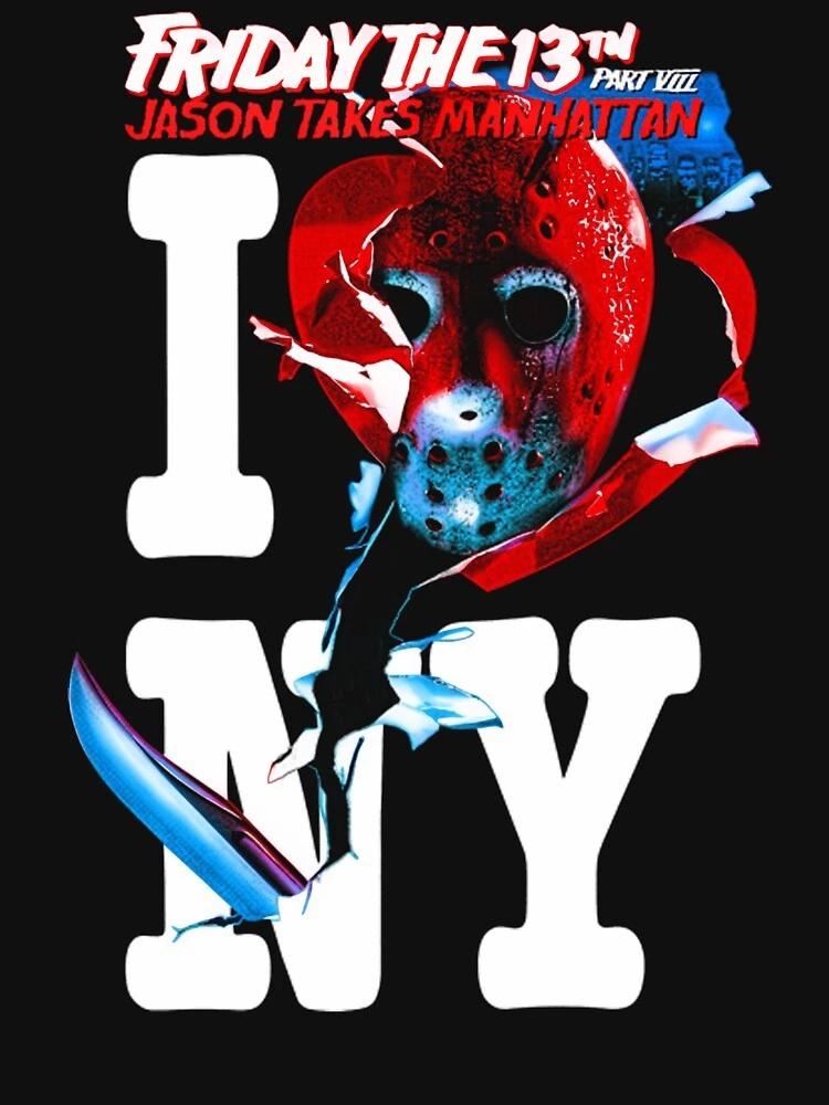 FRIDAY THE 13TH JASON TAKES MANHATTAN T-Shirt | vintage horror art new york 2XL