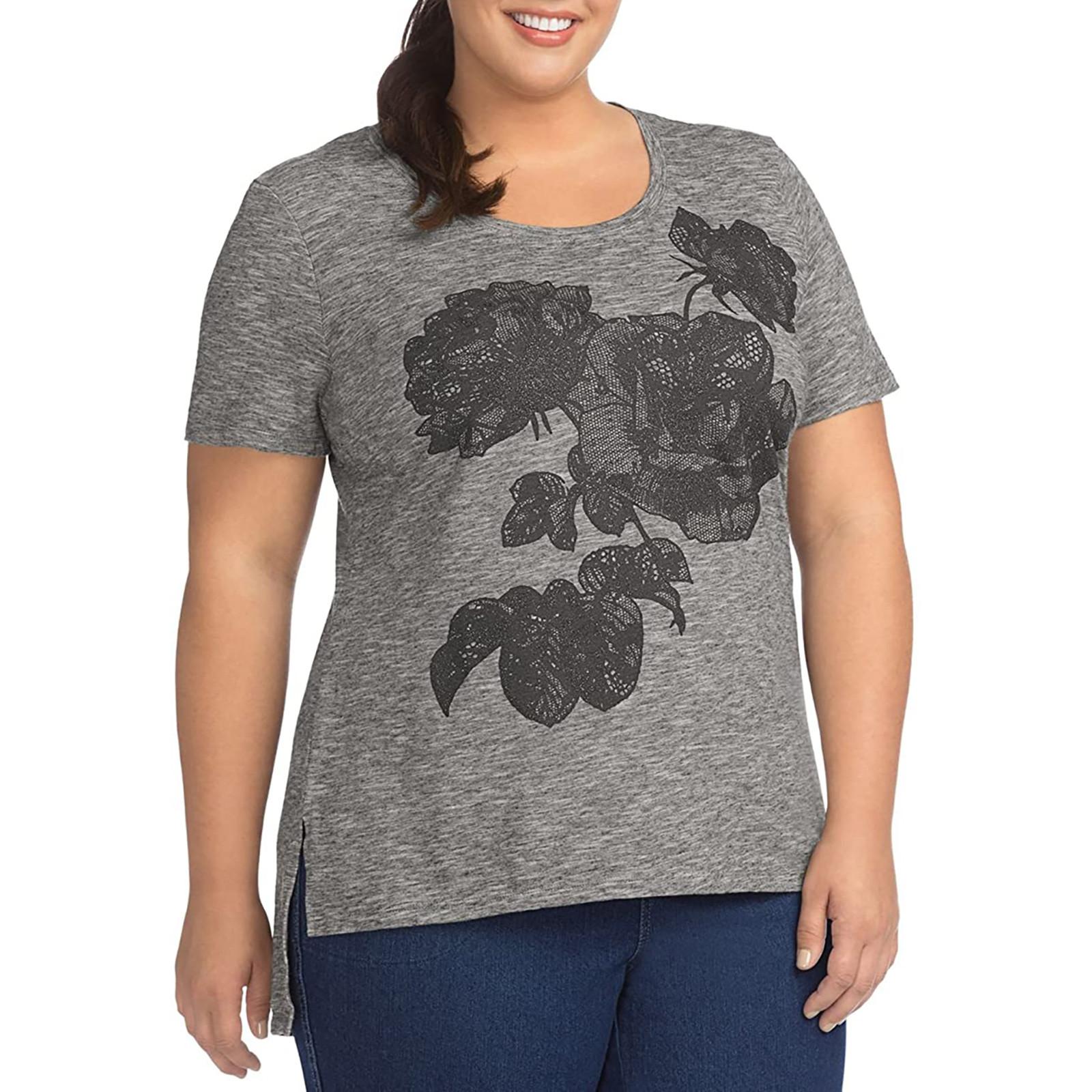 

Женская мода большого размера с круглым вырезом, пуловер с принтом, свободная повседневная футболка с верхом XXXL