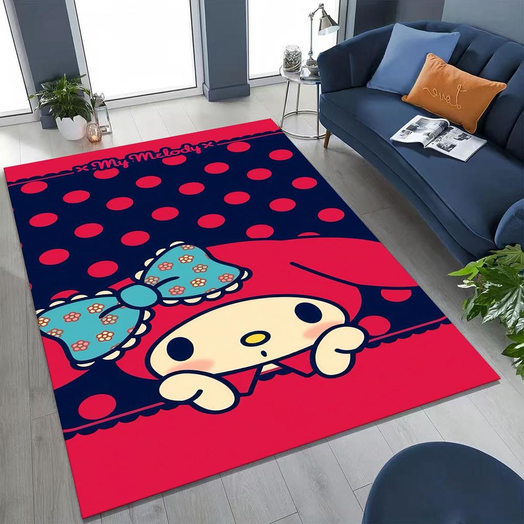 27 Style Cute My Melody Sanrio Rug for Bedroom Living Room Sofa Home Doormat Decor, Large Kids Play Non-slip Floor Mat Gift