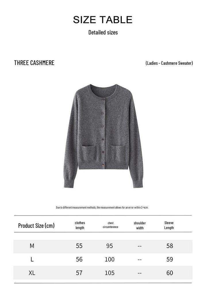 2025 Autumn/Winter Women's Versatile Round Neck Knit Sweater: Casual Solid Color Warm Cardigan.
