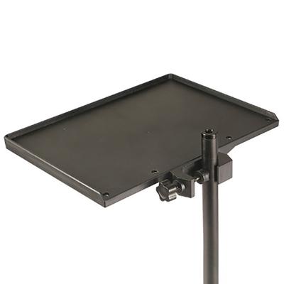 Microphone Stand Tray, Clamp-On Mic Rack Tray Height Adjustable with O-Rings Clamp, Mic Sound Card Holder for Recording