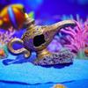 Aladdin's Magic Lamp Fish Tank Decoration: Creative Resin Aquarium and Pet Climbing Accent