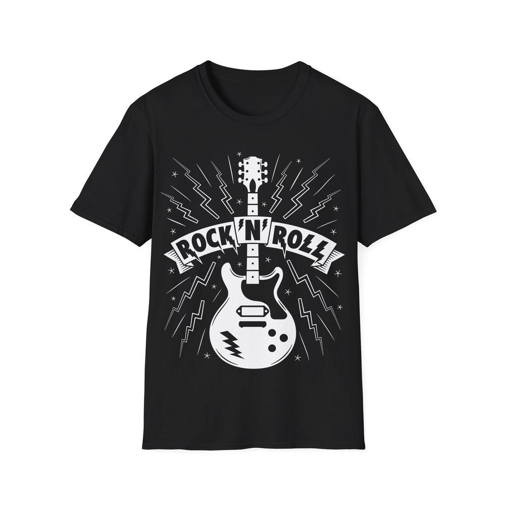 Rock'n'Roll Guitar Unisex Softstyle T-Shirt, Music Fan Top, Men's Women's Tee