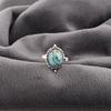Blue Copper Turquoise Ring Handmade Gemstone Ring, 925 Solid Sterling Silver Ring Dainty Silver Jewelry, For Engagement Gift