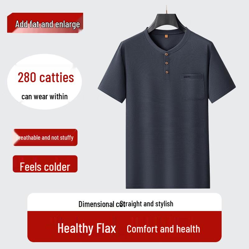 

Men s Plus Size Cotton Linen Blend Polo Shirt 6XL/205