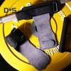 1 Pair Weight Lifting Wrist Strap Double Layer Cowhide Weightlifting Gym Gloves with Palm Pad Elastic Deadlifting Grip