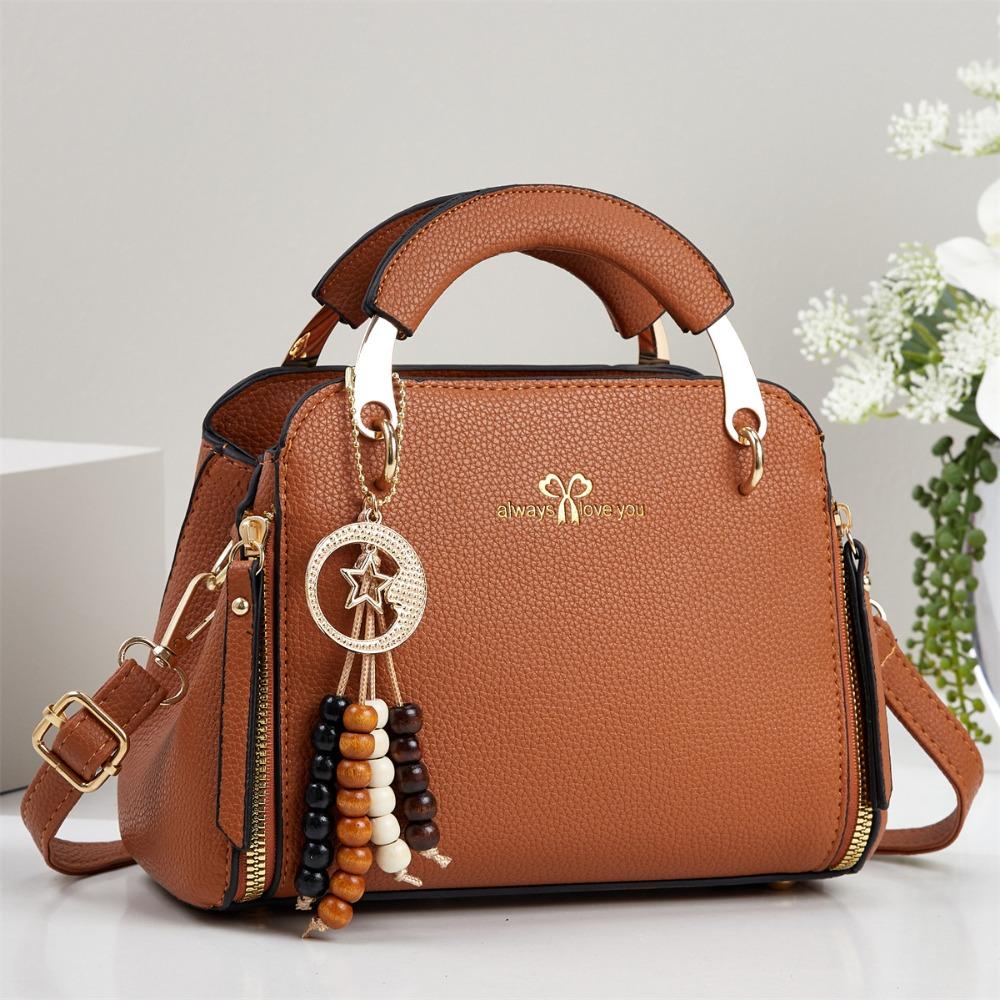 New PU Leather Handbags Structured High-end Ladies Handbag Multi-Compartment Vintage Tote Bag Gift