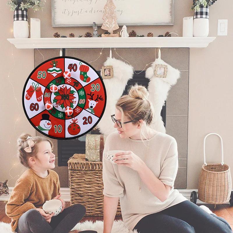 Neue Weihnachts-Heimdekorationsartikel Kreative Dartscheibe Weihnachtsmann Wurfscheibe Dart-Schießbrett Party-Spielzubehör