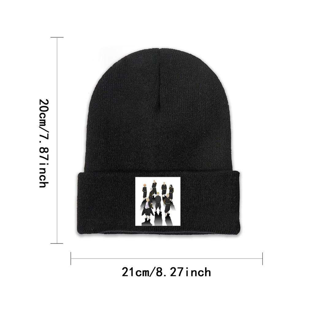 Tokyo Revengers Takemichi Hanagaki Strickmützen Damen Unisex Skullies Beanies Wintermütze Manjirou Chifuyu Mitsuya Warme Mütze