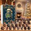Christmas Ape Advent Calendar With Acrylic Decor And 24 Pieces For Holiday Festivities