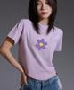 LIKE THE MOST H.Flower Round Cut Short Sleeve T-Shirt_4 Colors