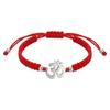 Symbool Hanger Verstelbare Gevlochten Armband, Schuifknoop Polsketting voor Casual Dagelijkse Styling met Stalen Detail