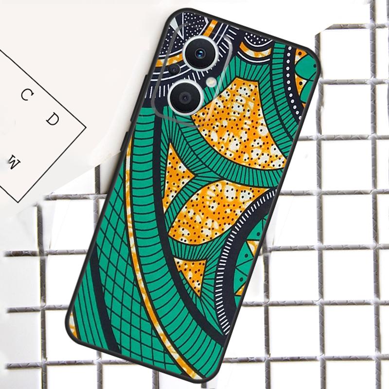 African Wax Fabric Phone Case For OPPO Reno 7 8 Lite 8T 10 11 12 13 14 Pro 14F OPPO Find X9 X8 X6 X5 Pro Cover