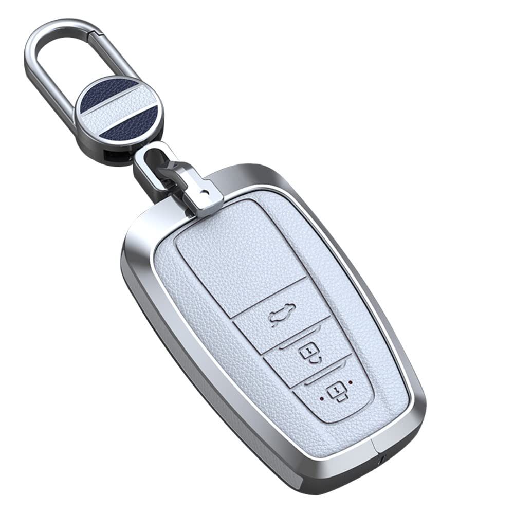 

Чехол для смарт-ключа для Toyota Чехол для ключа Бесшурупный чехол для пульта дистанционного управления Совместим с Toyota Corolla RAV4 50 Series Camry 70 Series Mirai Алюминиевый сплав бежевый