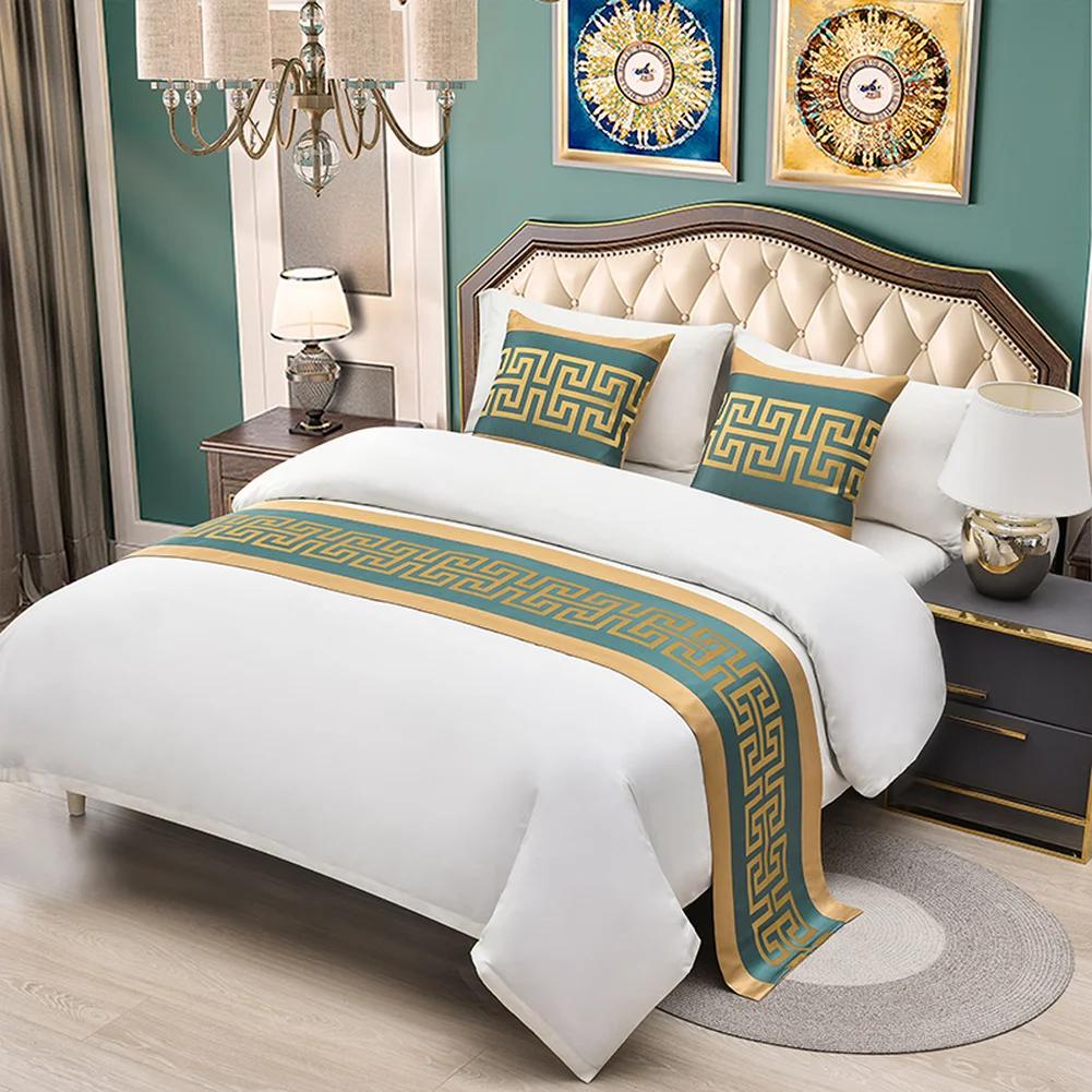 Luxury Floral Bedspreads Bed Runner Throw Bedding Single Queen King Bed Cover Towel Home Hotel Decorations