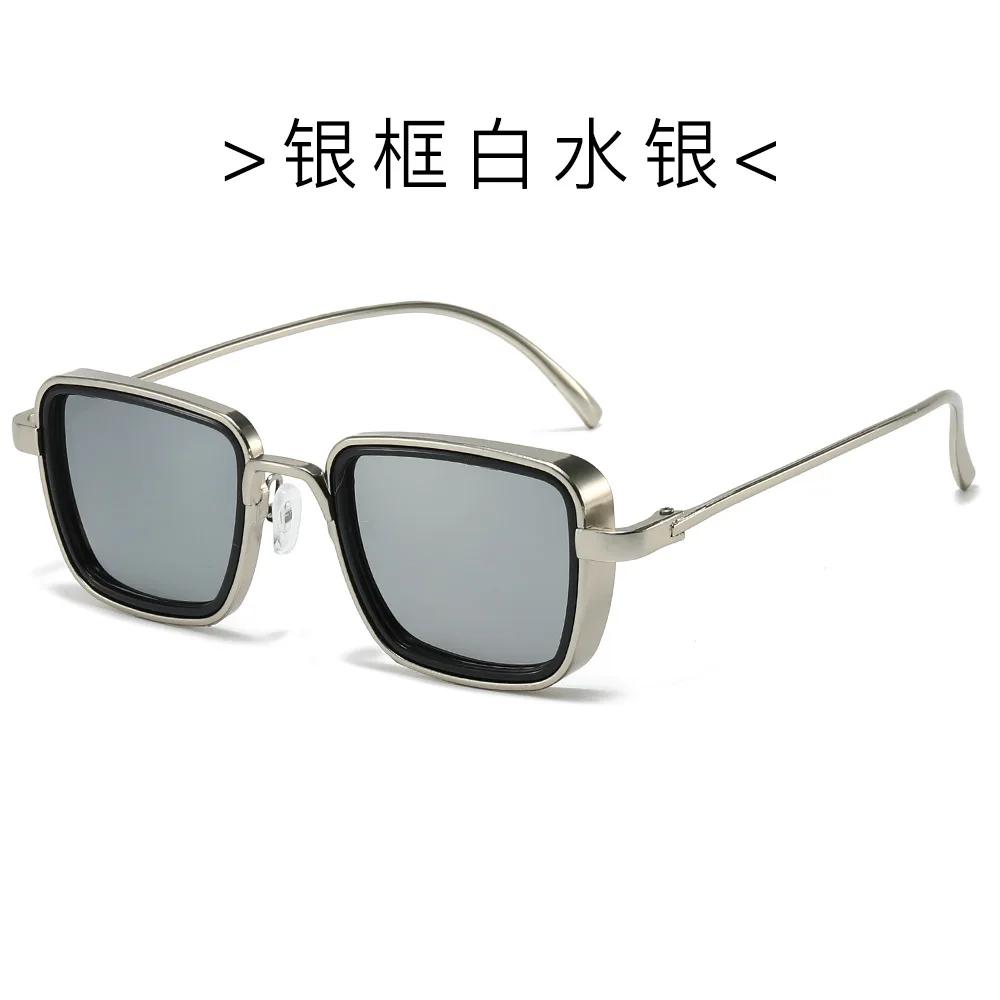 New Stylish Retro Brand Shades Men Women Sun Glasses Square Vintage Metal Steampunk Sunglasses UV400 Gafas De Sol