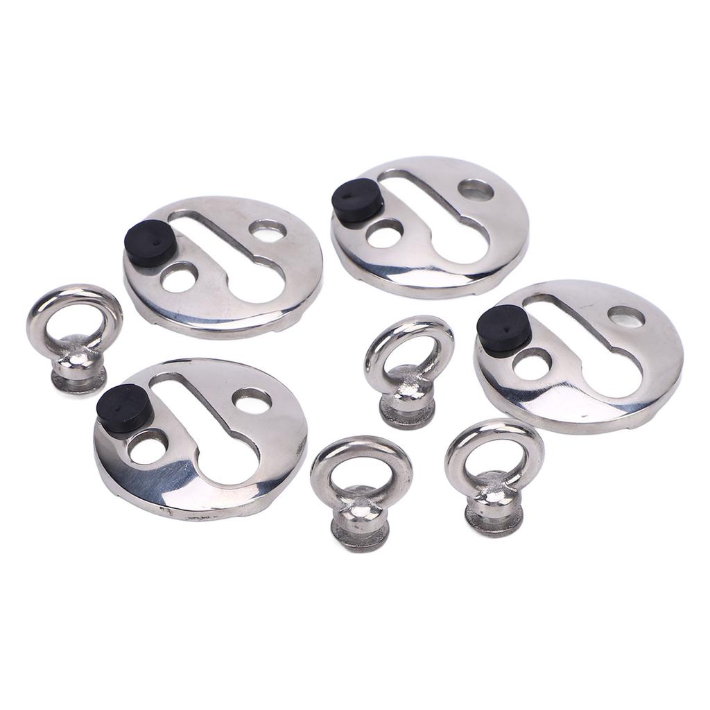 4PCS Boat Bumper Lock Clip Quick Release Polished Stainless Steel Boat Bumper Hangers Hook for Less
