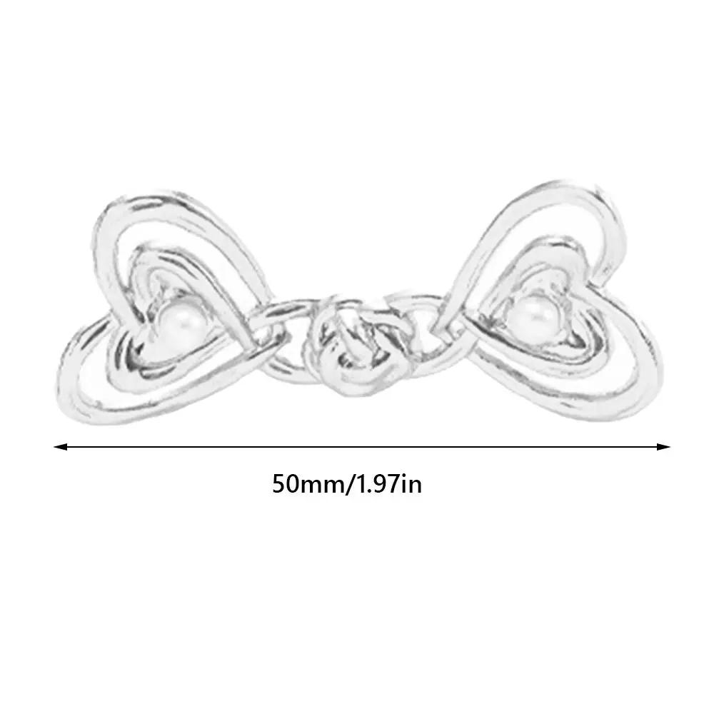 Alloy Tighten Waist Button Detachable Beautiful Heart Jeans Button Adjuster No Sewing Required Pants Waist Buckle