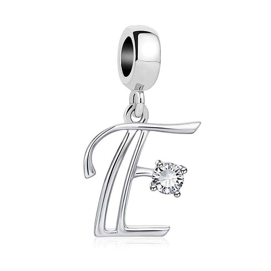 Neuer authentischer Kupfer-Buchstaben-Anhänger-Charm für Ley-Kette, Perlen-kompatibel mit authentischen Anhänger-Armbändern, DIY Damenschmuck