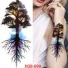 1 PC 210*114MM Waterproof Temporary Tattoo Sticker Spider Flash Tattoos Sanskrit Tiger Flower Body Art Arm Fake Tatoo For Women Men
