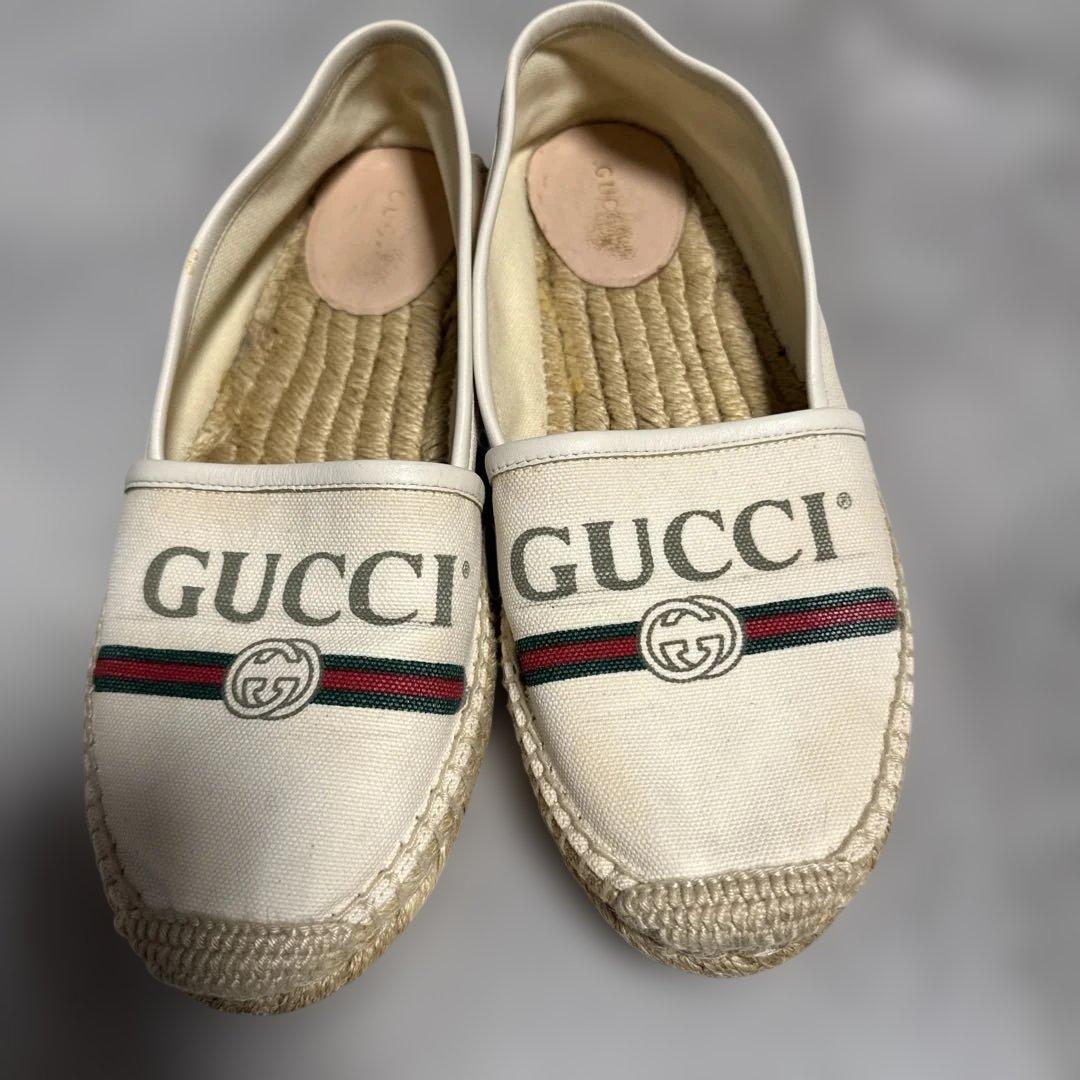 Used GUCCI GG Logo Web Stripe Canvas
