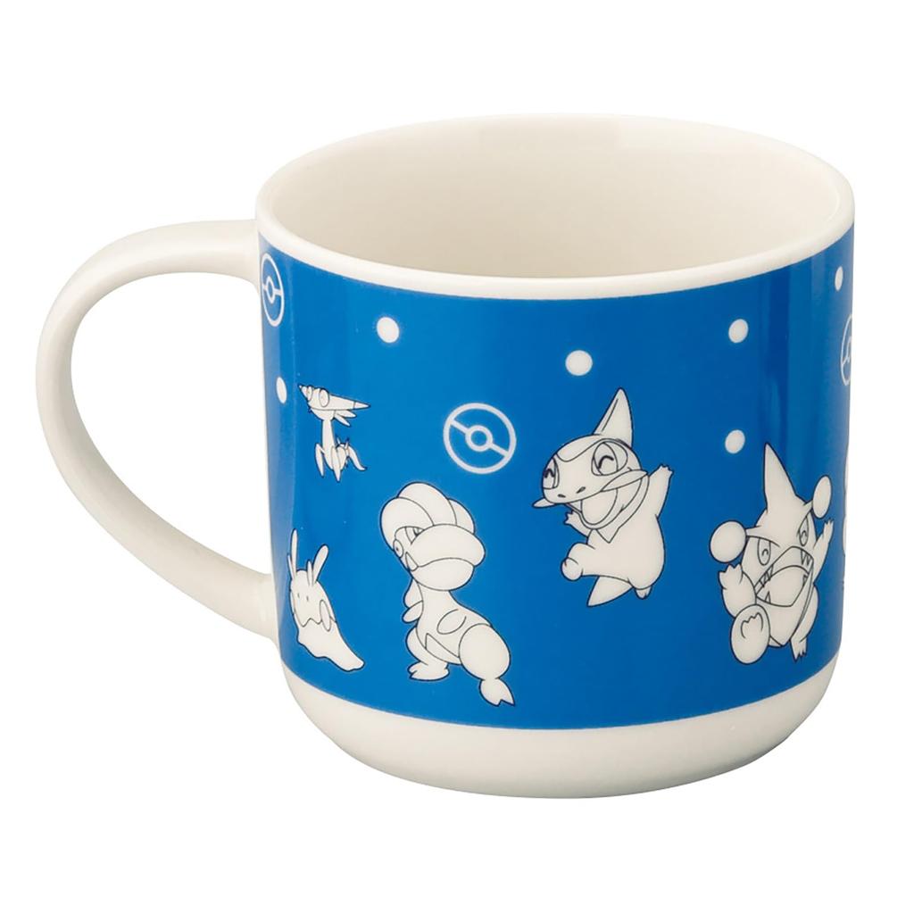 Yamaka Shoten Large 9 x Dragon Pokemon Type Series "Pokemon" Mug, Approx. 8cm, 350ml, Design, Merchandise, Tableware, 3, Blue, PM272-11