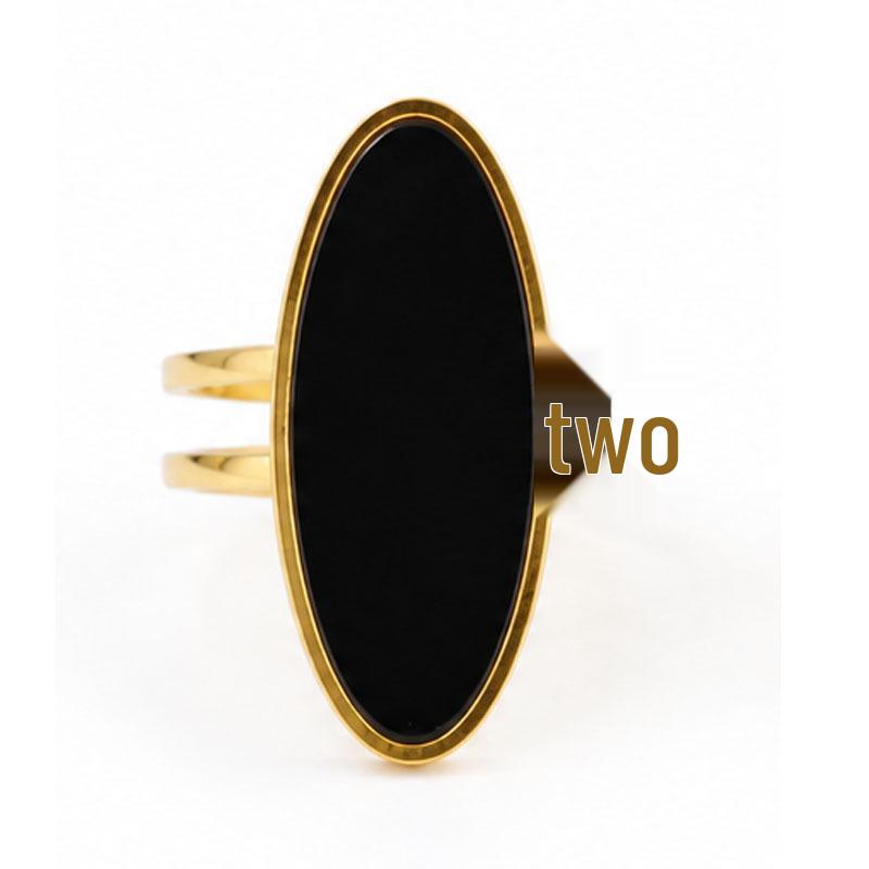 Women's Retro Stainless Steel Geometric Ring Set - Versatile, High-End Design Jewelry