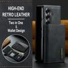 DG.MING M1 Serie für Samsung Galaxy Z Fold7 5G Handyhülle PU + TPU + PC Rückabdeckung mit magnetischem Tri-Fold Wallet Ständer