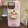 Cartoon Heart Girl Phone Holder – Magnetic, Retractable Airbag Stand with Finger Ring