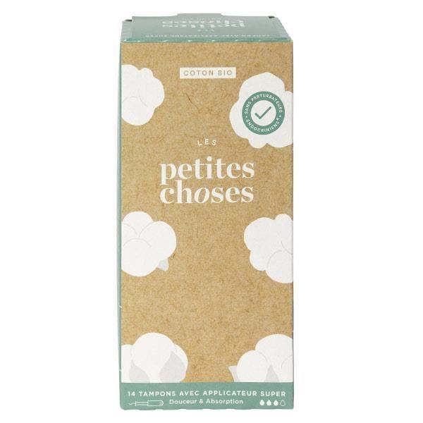 Tampons Bio Avec Applicateurs - LES PETITES CHOSES - Flux Super - 14 Unités - Hypoallergénique