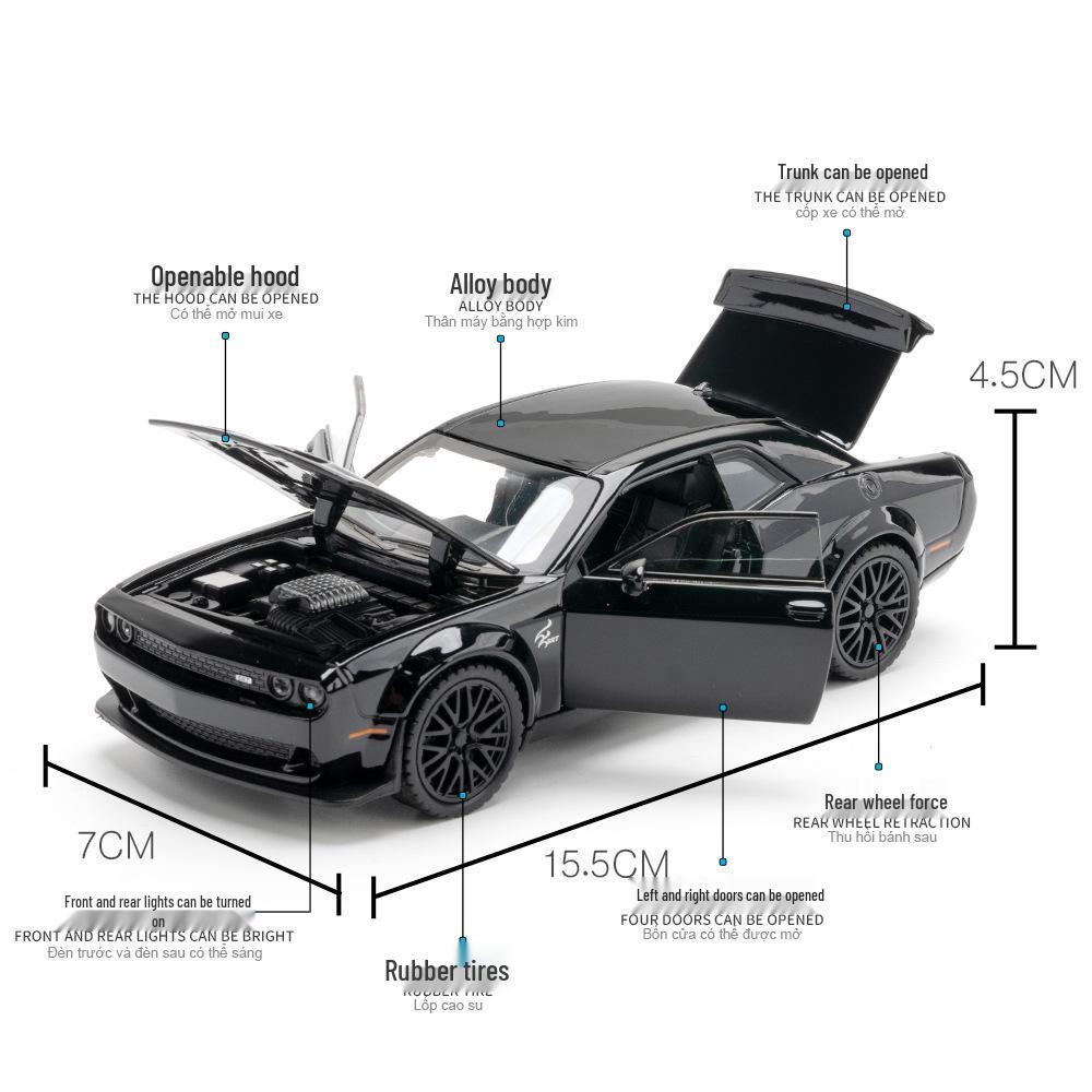 Muscle Car Hellcat Alloy Sports Car Model Collection – 1:32 Scale Ornamental Toy