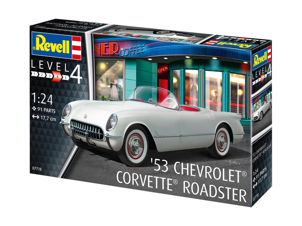 German Revell 53 Corvette Roadster Plastic Model 07718 1/24