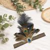 Bohemian Feathered Hairband Carnival Celebration Party Headband Adult Cosplay Hairhoop Ethnic Hairband for Theme Event