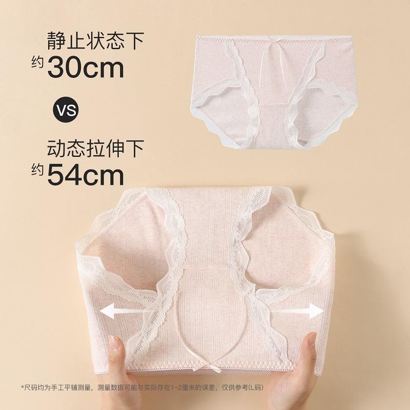 Fenteng 3-piece Set [10A Antibacterial Pure Cotton Crotch] Soft Lace Women's Underwear Breathable Non Hip Triangle Pants