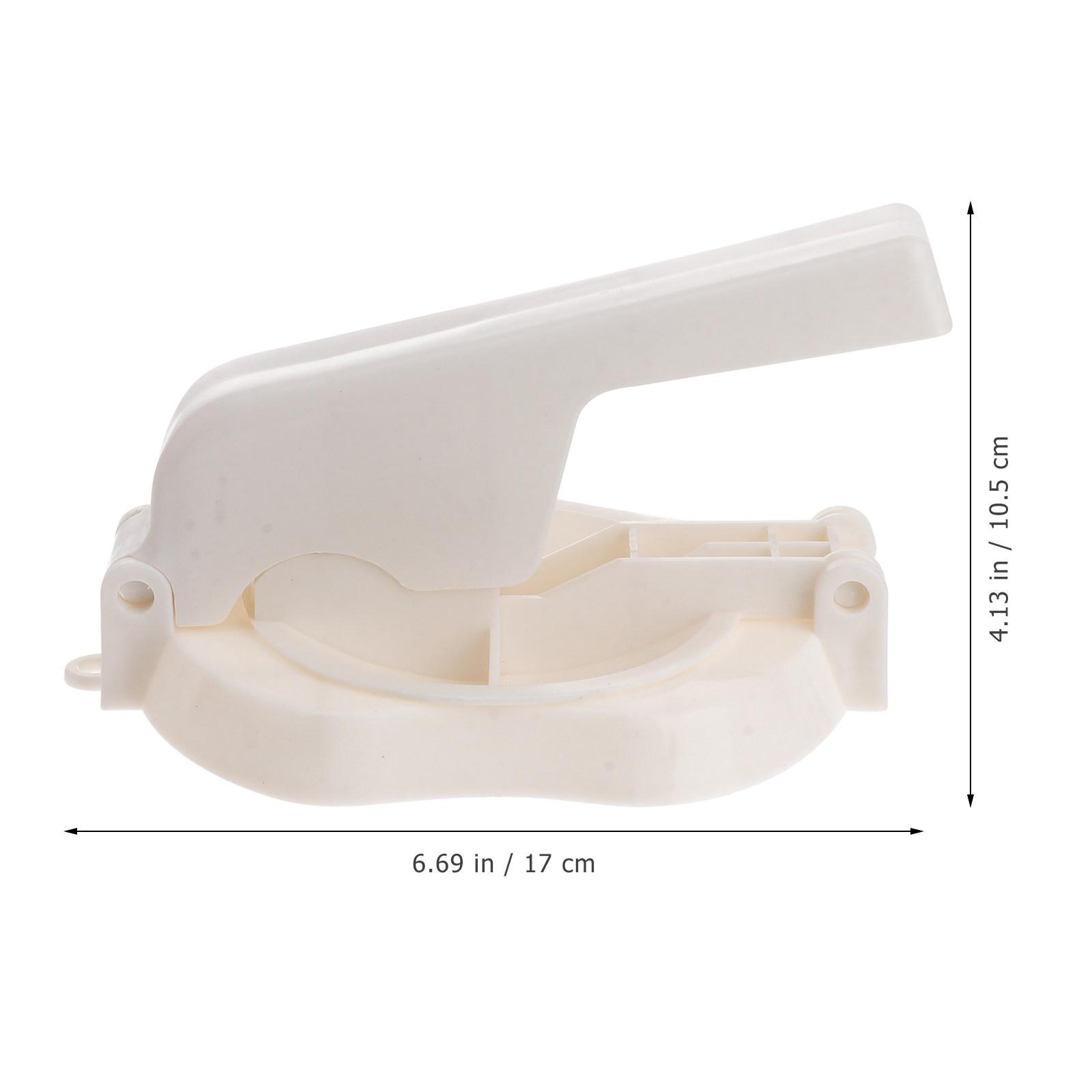 

1Pcs Kitchen Dough Press Gadget Manual Dumpling Skin Maker Tool Fast Efficient Press Mold for Food Grade Safety Use білий