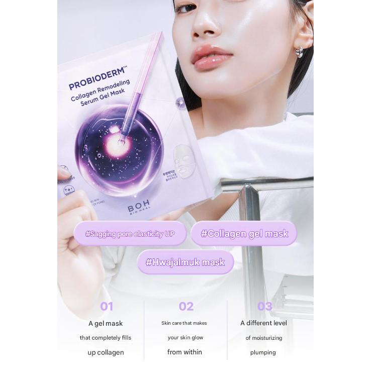 BIOHEAL BOH Probioderm Kolagenové remodelační sérum Gelová maska 34g × 6 plátků (3 Možnosti)