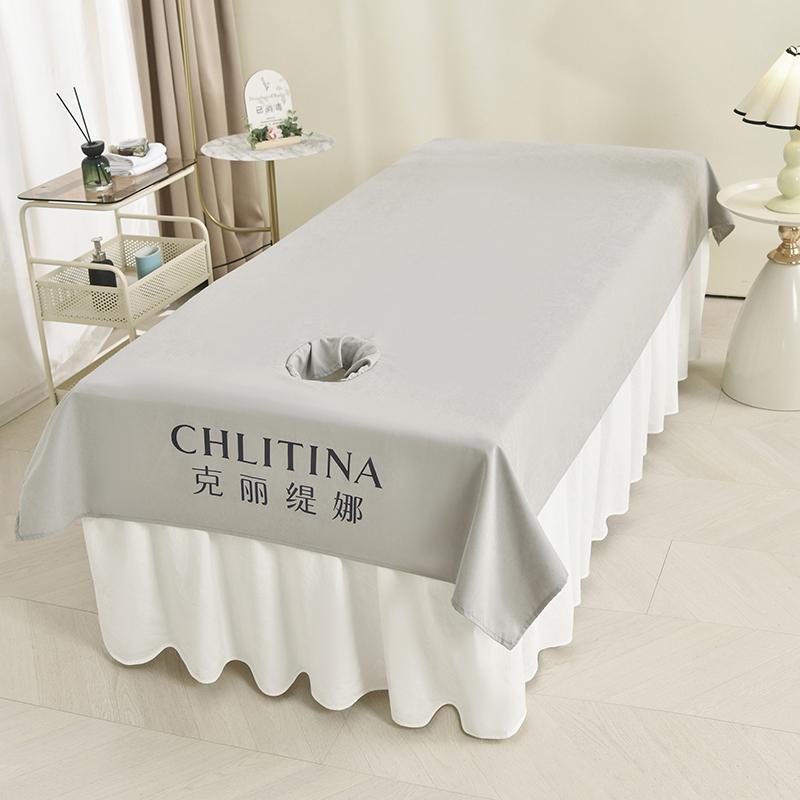 Customizable Massage Bed Sheet with Face Hole - Anti-Dirty and Enlarged for Salon Use