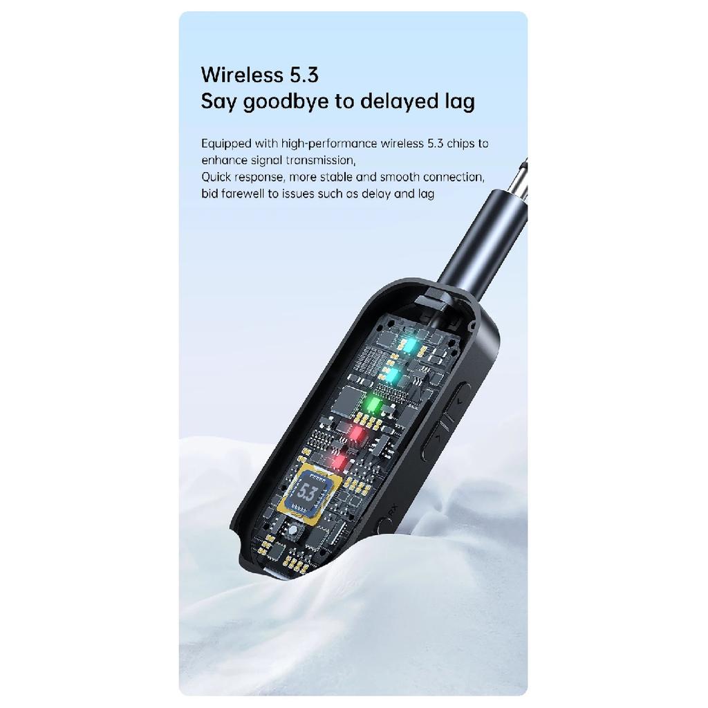 2 In 1 Wireless Bluetooth 5.3 Receiver Transmitter Adapter 3.5mm TF Jack For Car Music Audio Aux Headphones Reciever Handsfree
