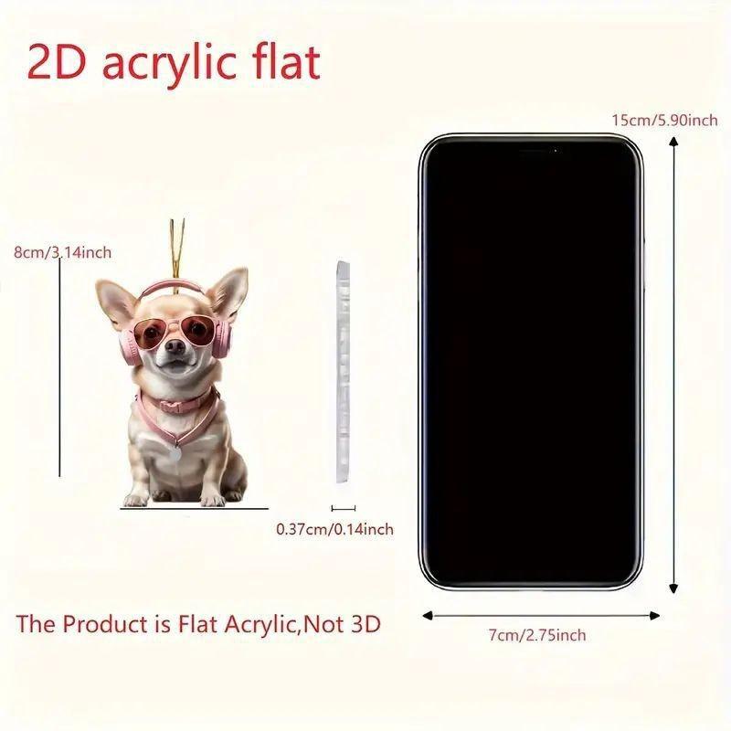 

Восхитительный акриловый кулон в виде головы собаки для наушников, привлекательный декор для автомобиля, идеально подходит для дома и праздников