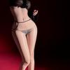 Aurora Super Transparent Black Lace-Up Oil-Gloss Tights for Women