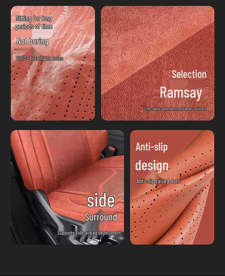 Ideal L7 Universal Car Seat Cushion: Four Seasons Full Surround Ram Saddle Pad for Five-Seater.