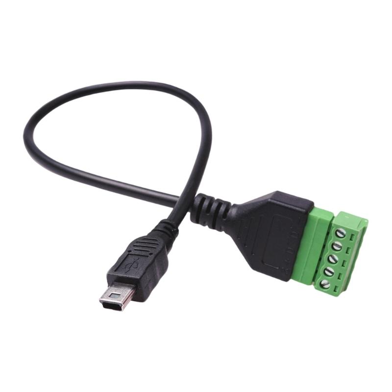 

Mini USB 5Pin Male/Female To 5Pin Terminal Adapter Cable Screw Fixation For DIY Electronics and Intelligent Home Devices